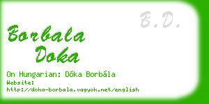 borbala doka business card